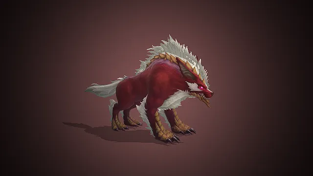 赤焰魔狼  狼形畸变  红肤金棘  野性蛮荒风