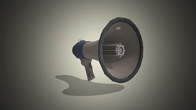 一个警用手持扩音器3D模型