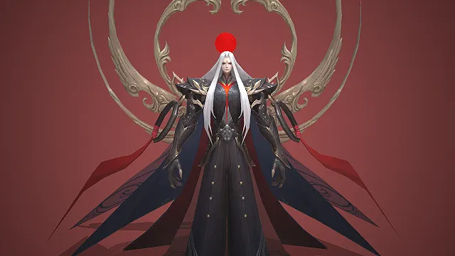 暗黑君主  白发威严  华丽肩甲  邪魅反派