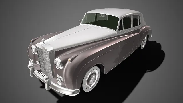 劳斯莱斯  轿车  奢华  高端  立标  银白拼色