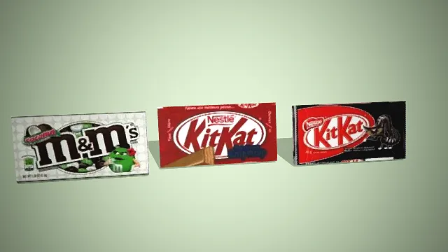 经典巧克力零食的3D模型  网红零食  休闲食品  威化巧克力