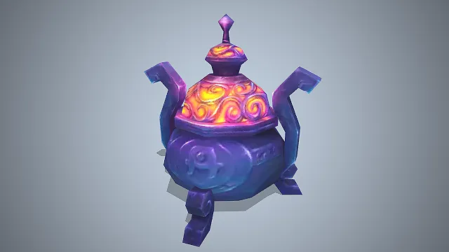 炼丹炉  三足双耳鼎  游戏交互道具  魔幻法器