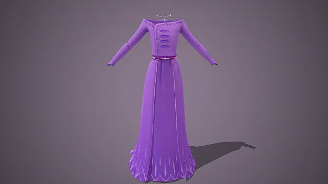  魔法城堡殿堂场景苏菲亚公主紫晶礼裙模型