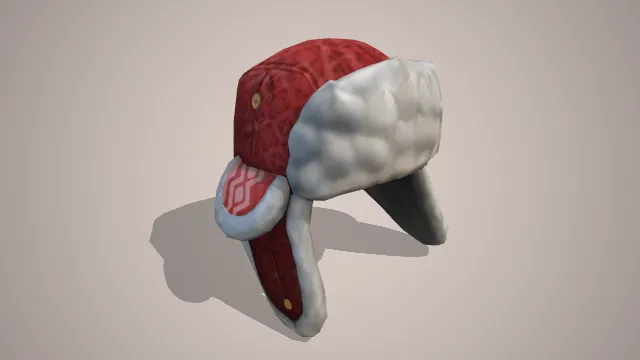 红色保暖帽子可挡住耳朵