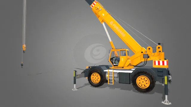 起重机机器吊车工程道具模型