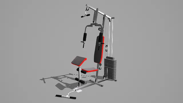 卡通风格多功能综合训练器3D模型