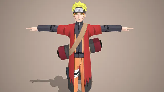 火影忍者题材场景鸣人（仙人模式）模型