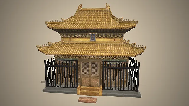 重檐金殿  国风神祠  明清官式  石栏围护