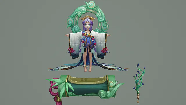 《阴阳师》八百比丘尼-森之灵 角色模型