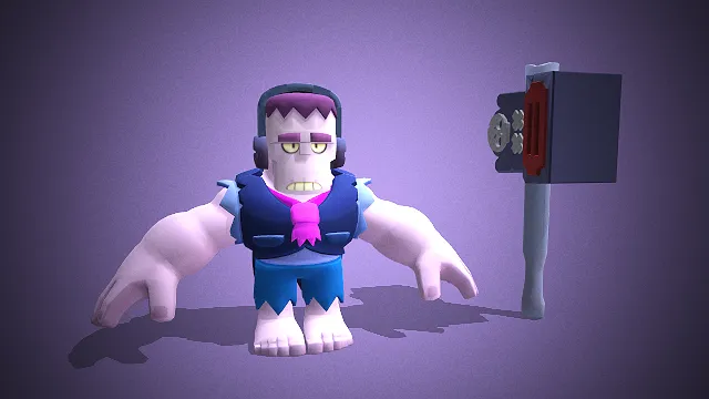 弗兰肯  游戏模型  巨锤  荒野乱斗  肌肉男