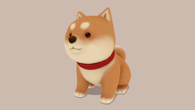 Q版柴犬幼狗可爱风格动物