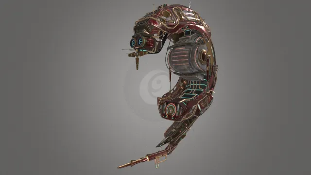 虾形状的无人机模型未来科幻动画