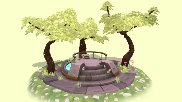 卡通风格化生成点场景树林