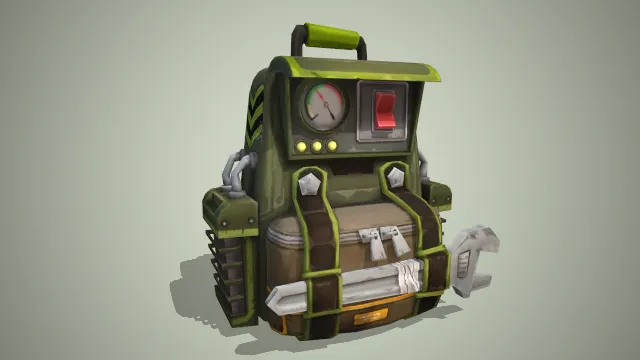 绿色工具包装有扳手电流开关