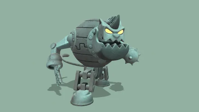 胖猫游戏角色机器人模型机械