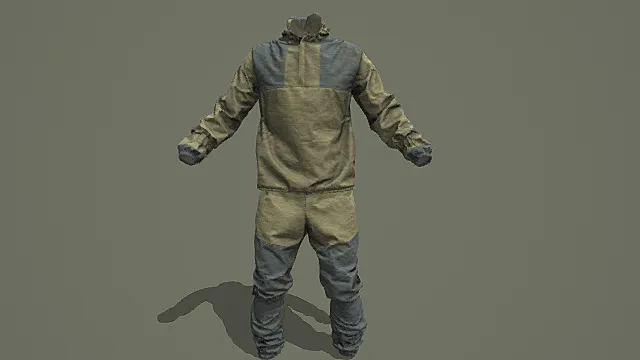 荒原战术风格拼接作训服模型