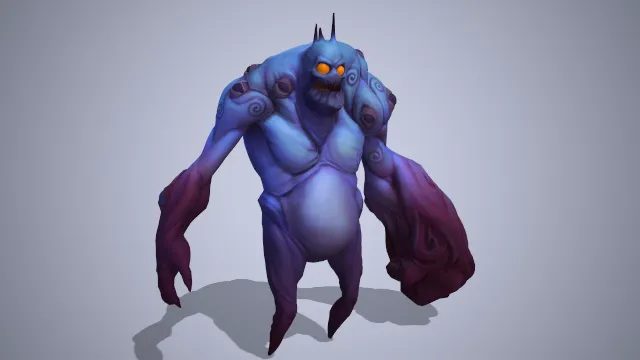 蓝紫色的强壮变异怪物