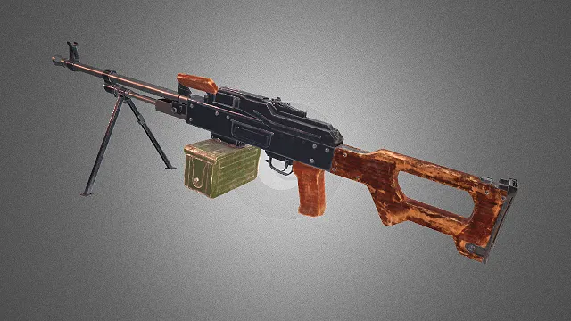 m249  枪械 武器模型 pbr模型 游戏模型