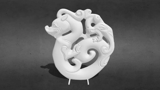 龙凤金佩 龙凤呈祥 摆件obj.obj