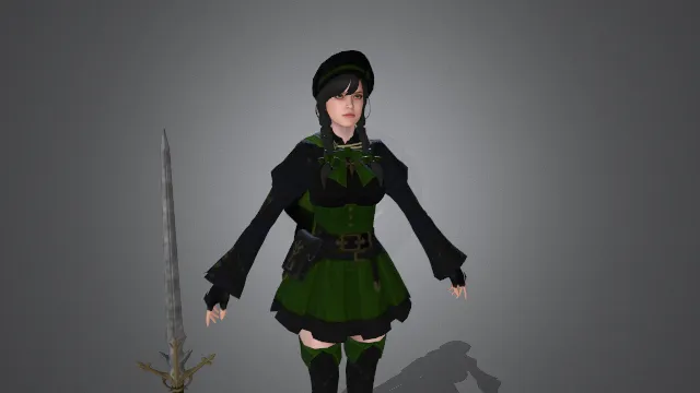 游戏模型 人物模型 学院女孩 游戏皮肤