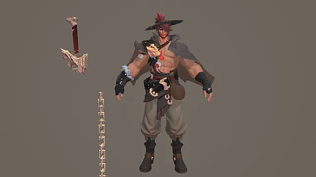 赤发酒豪：国风狂士坦战套装