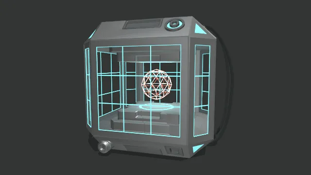 科技危险品容器箱子道具