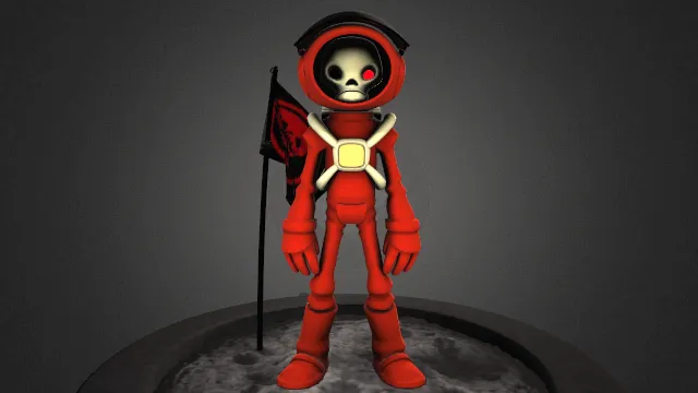 空间头骨骷髅追逐者太空宇航员摆件手办