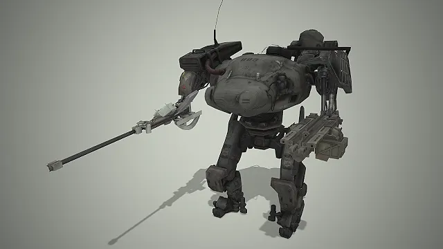 作战机甲  长管狙击炮  实战磨损  人形机甲