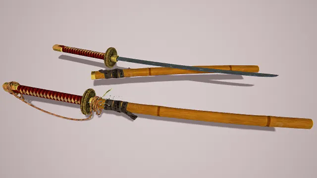 武士刀  刀具器械模型