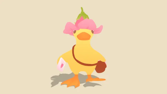 黄色小鸭子花朵样的帽子斜挎包帖子信封