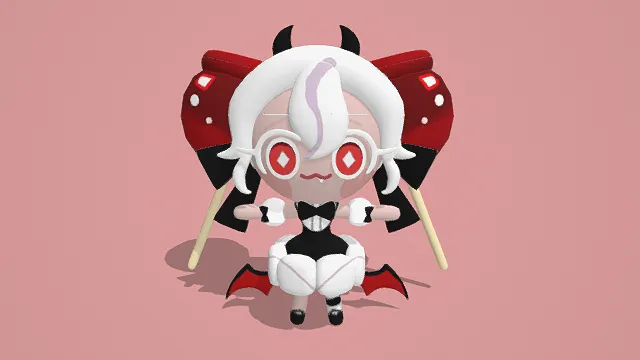 3D卡通风格小恶魔玩偶模型，创意设计（3D玩偶、卡通风格、奇幻风，玩偶设计主题）