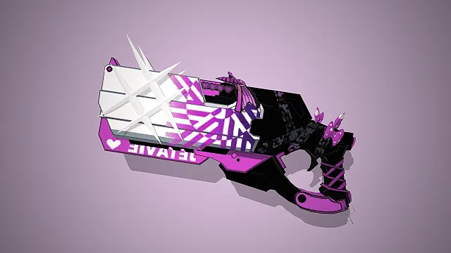 粉黑配色  蝴蝶结元素  武器模型  甜酷赛博风