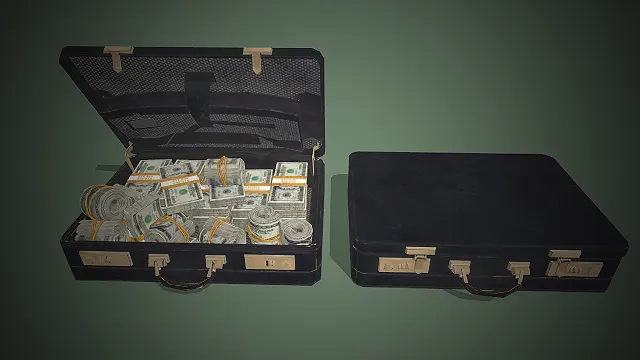 一套现金公文箱3D模型