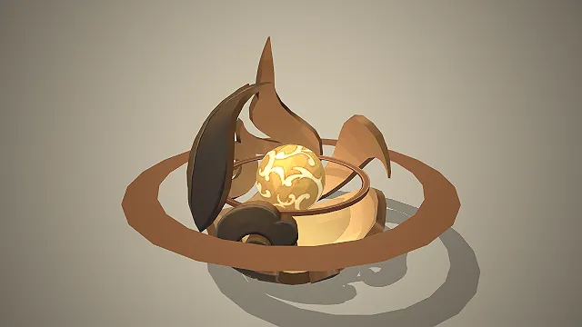 匣里日月  日月环饰造型  璃月国风设计  输出向法器