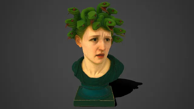 美杜莎  胸像  蛇发人形  希腊神话  奇幻  雕塑