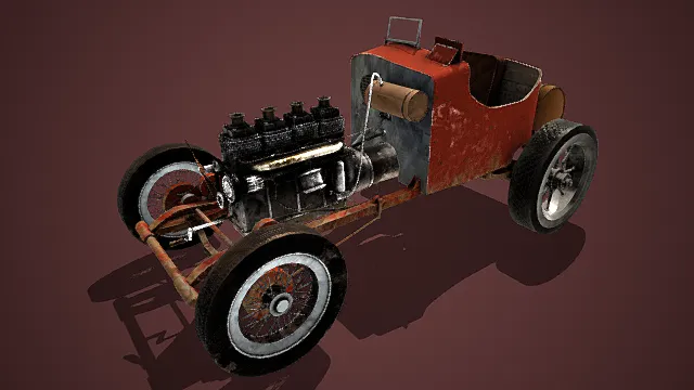 老式赛车   汽车   车辆 3D 模型