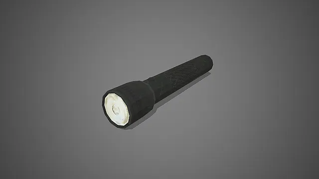 战术便携手电筒  做旧战术质感  照明设备  写实