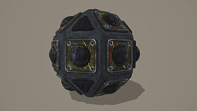 科幻科技风多模块球形装置3D模型