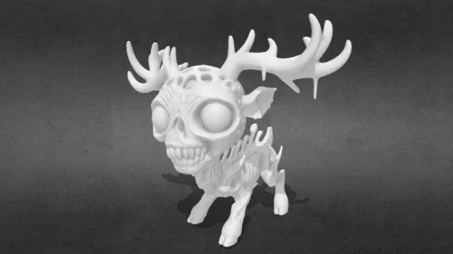 Q版鹿形异兽_obj.obj