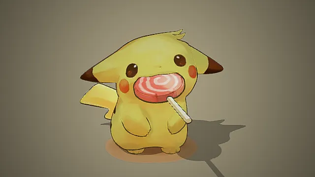 萌系治愈风格皮卡丘模型