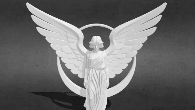 天堂守护天使雕塑stl.stl
