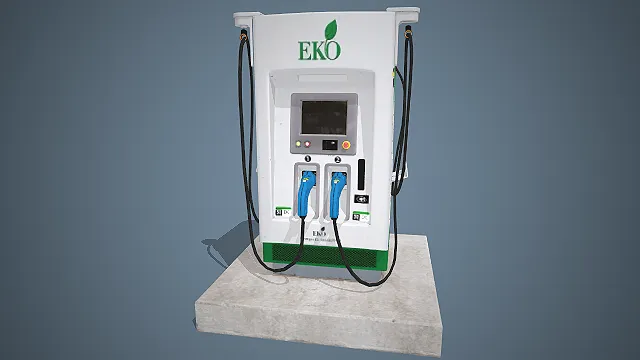 双枪充电桩  户外设备  充电指示灯  公共设施