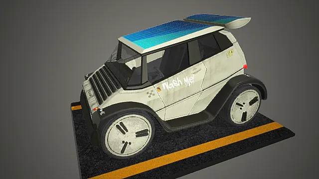 清新智能洗扫概念车模型