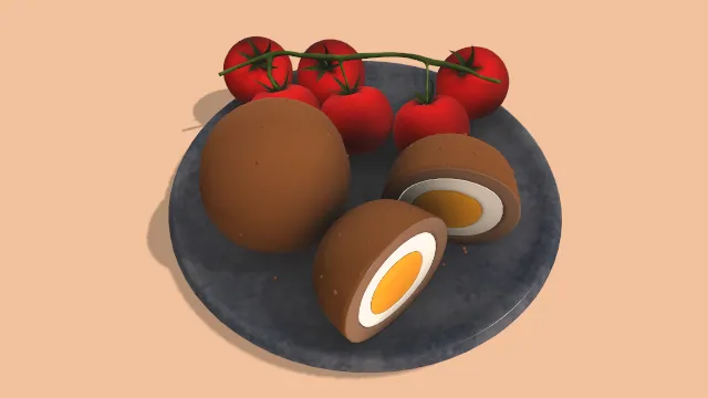 零食苏格兰卤蛋小番茄西红柿食物