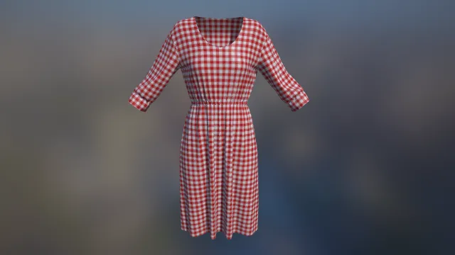 女性衣服 套装 裙子 pbr模型 服饰