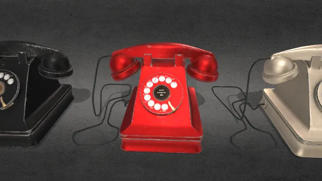 20世纪30年代复古旋转电话家具