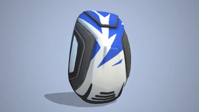 蓝白色背包灰色条纹装饰