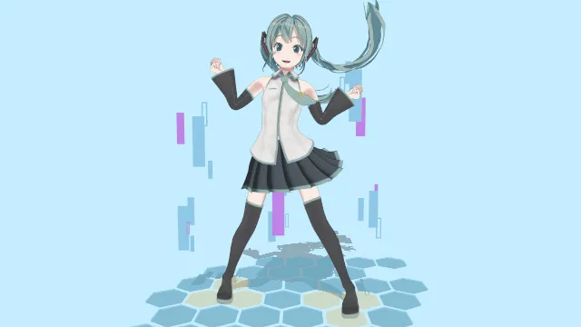 初音未来音乐场景角色人物模型