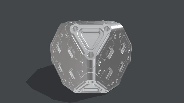 现代科幻风格的立方体3D模型