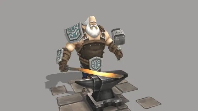 技艺高超的打铁工匠人物角色